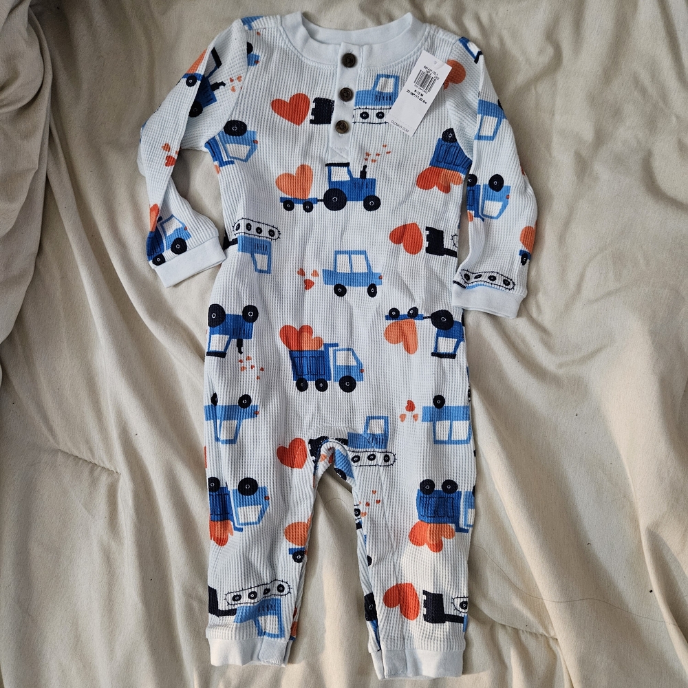 Old Navy Kids Footie Valentine's Truck Design